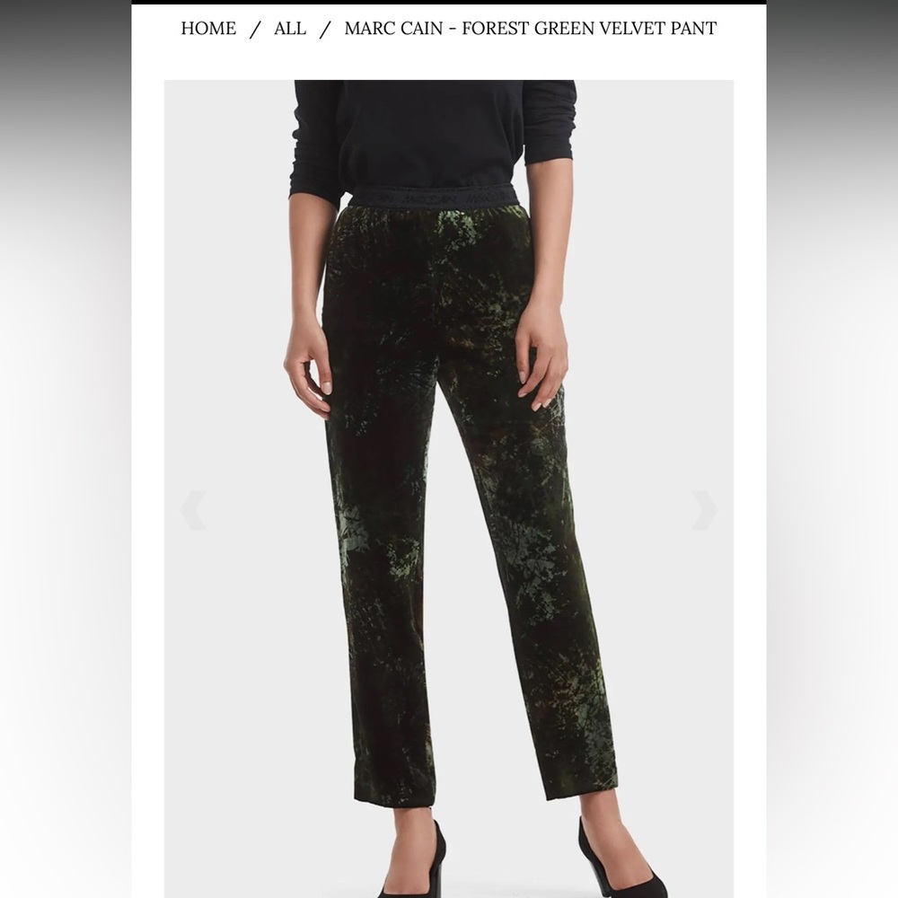 Marc Cain - Forest Green Velvet Pant